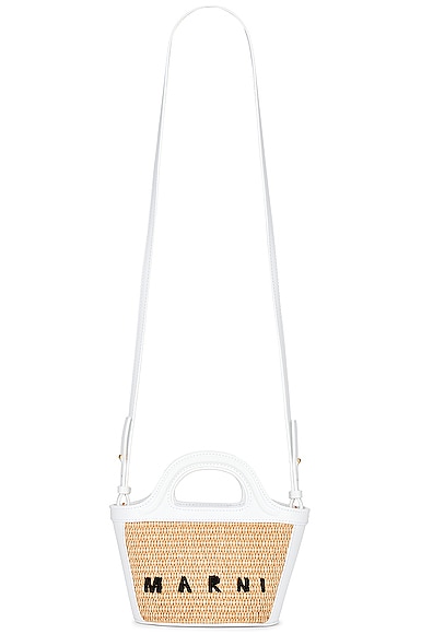 MARNI Tropicalia bag micro ホワイト Marni Tropicalia Micro Bag in Sand Storm & Lily White | FWRD