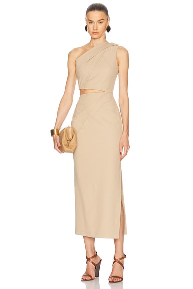 Max Mara Nievo Dress in Caramel