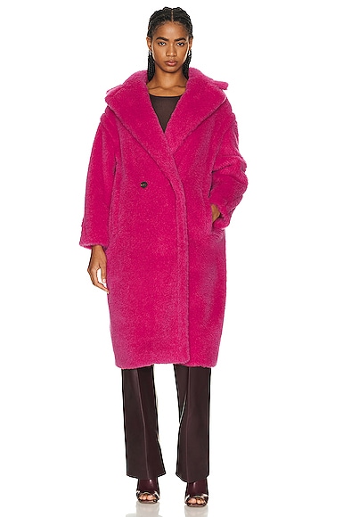 Max Mara Tedgirl Coat In Raspberry