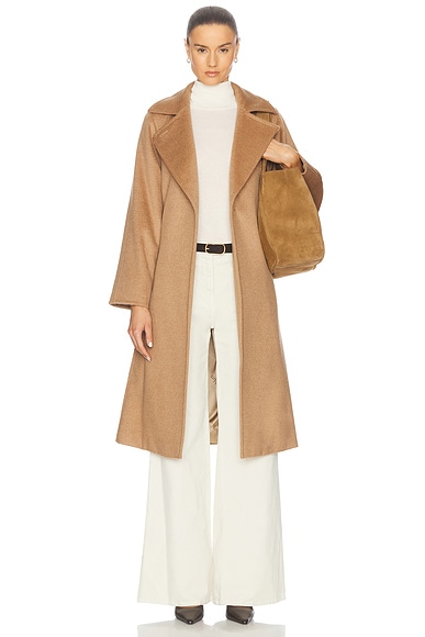 Acne Studios Avalon Coat in Powder Pink Melange FWRD