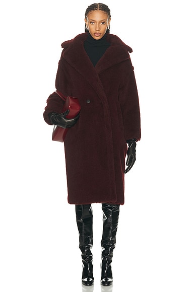 Max Mara Tedgirl Coat in Cherry