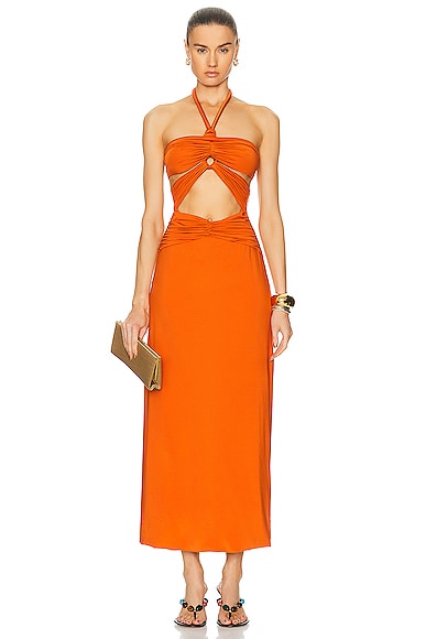 Migramah Dress in Orange