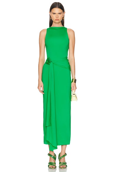 Shop Maygel Coronel Tirso Dress In Spring Green