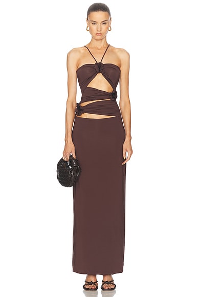 Maygel Coronel Veranera Dress in Brown