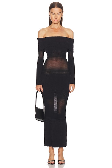 Maygel Coronel Galatea Dress in Nero