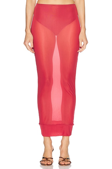 Maygel Coronel Jagua Skirt in Crimson