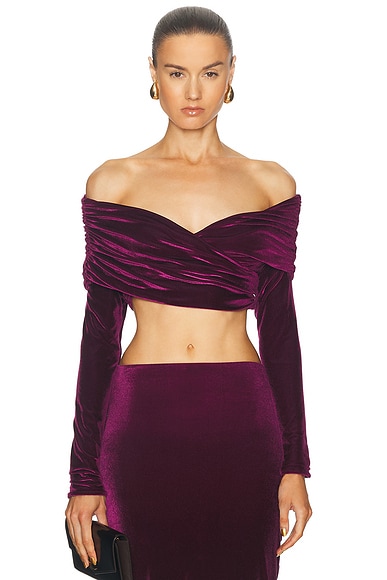 Maygel Coronel Lido Top in Plum