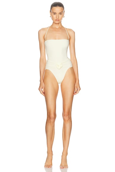 Maygel Coronel Arcadia One Piece Swimsuit in Vanilla