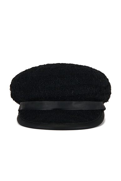 MISBHV Gavroche Tweed Cap in Black