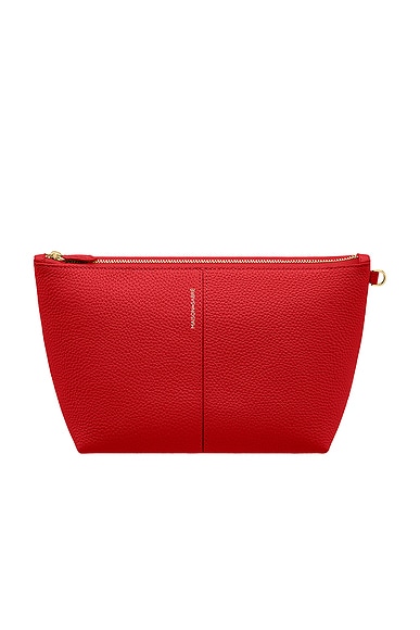 MAISON DE SABRÉ The Flaire Medium Pouch in Pomegranate Red