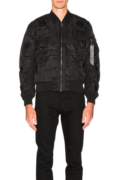 豪華で新しい Alpha Pissis Burlon Marcelo MA-1 FWRD | Black in Jacket ジャケット・アウター