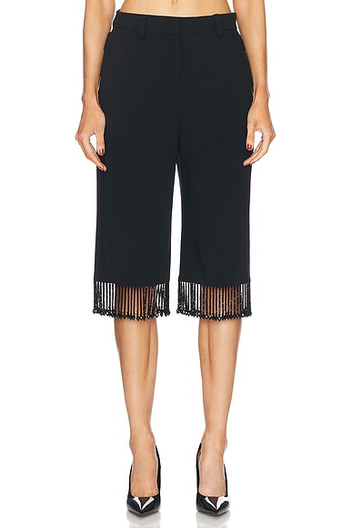 Crystal Fringe Long Shorts