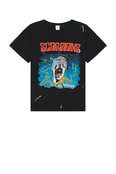 Madeworn Scorpions T-Shirt in Coal Pigment