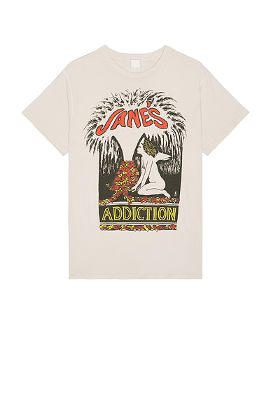 Madeworn Janes Addiction T-Shirt in Vintage White