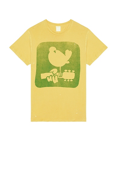 Madeworn Woodstock T-shirt in Mustard