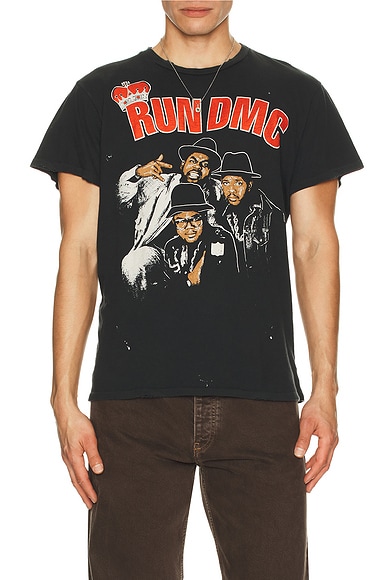 Madeworn Run DMC T-Shirt in Coal