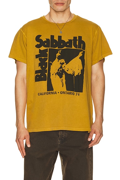 Madeworn Black Sabbath Tee in Mustard