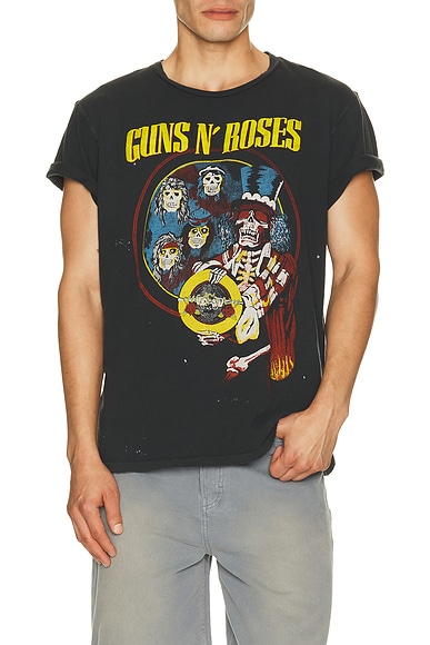 Madeworn Guns N Roses Tee in Coal