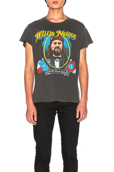 Willie Nelson On The Road Again Crew Tee