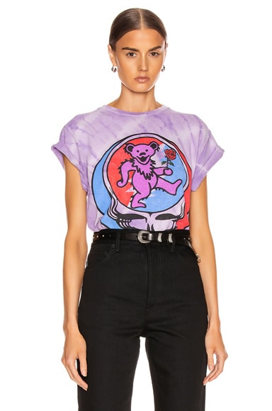 Madeworn Grateful Dead Distressed Printed Cotton-jersey T-shirt In Lavender