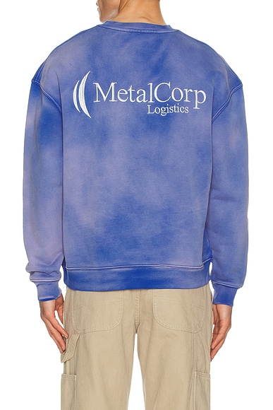 Metalwood Studio Metalcorp Crew Neck Sweatshirt in Azure
