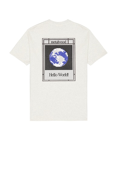 Metalwood Studio Hello World T-Shirt in Heather Grey