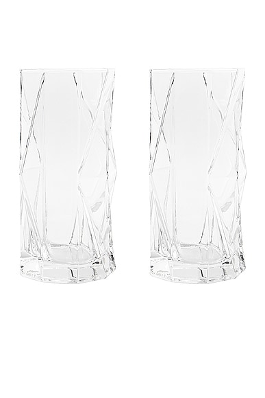 Max Id Ny Ghost Highball Glass Pair In Clear