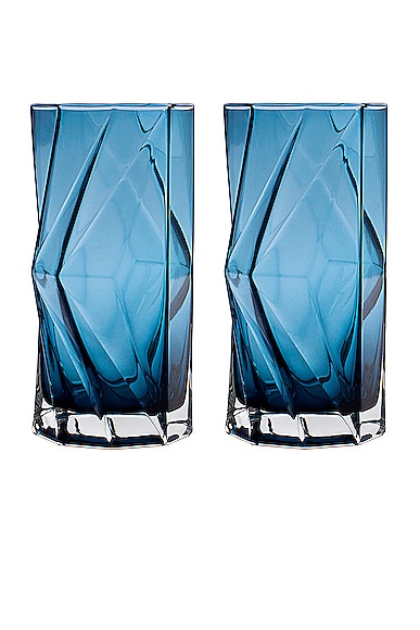 Max Id Ny Ghost Highball Glass Pair In Blue