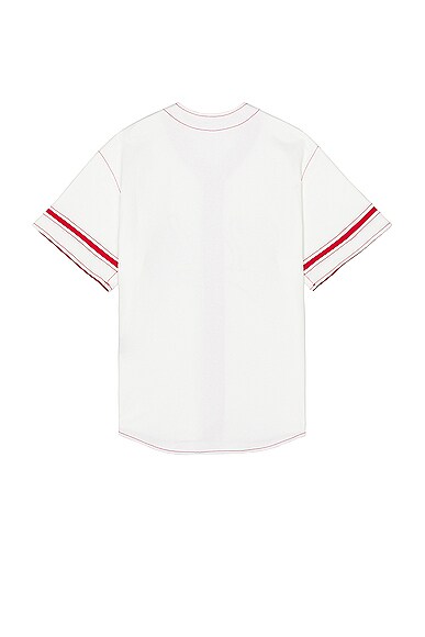 Shop Members Of The Rage Oversized Baseball Short Sleeve Shirt In White