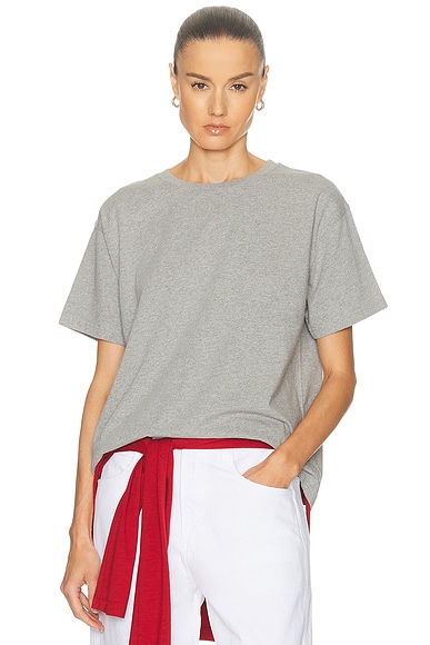 American Vintage Fizvalley T-Shirt in Gris Chine