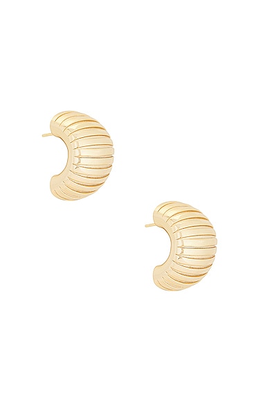 MEGA Small Step Earring in 14k Yellow Gold Plated