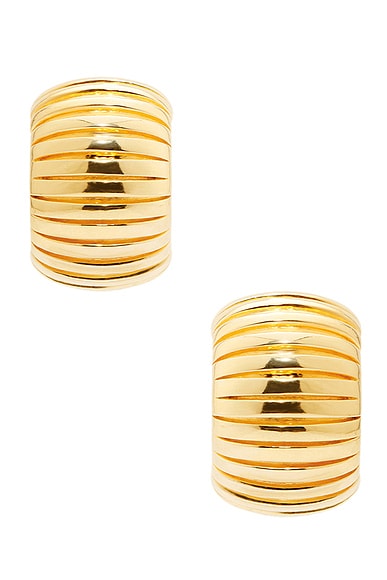Megaā Small Step Earring In 14k Yellow Gold Plated