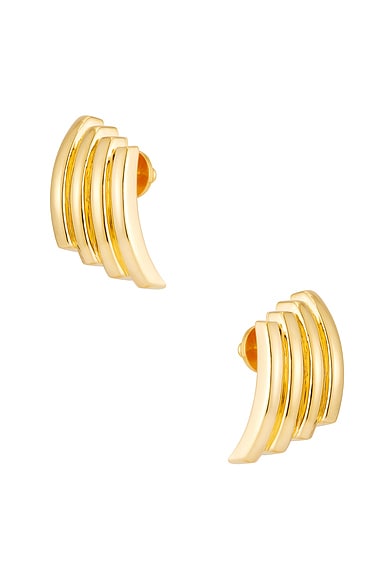 MEGA Line Dance Earrings in Brass & 14k Gold Vermeil