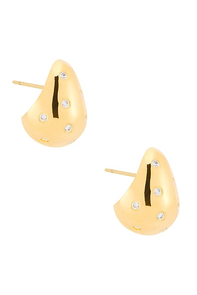 MEGA Sprinkle Teardrop Earrings in Brass & 14k Gold Vermeil