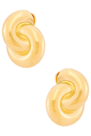 MEGA Jumbo Double Knot Earrings in Brass & 14k Gold Vermeil