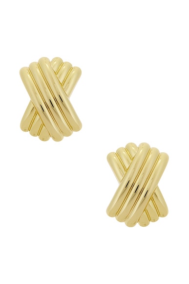 MEGA Triple X Earrings in Brass & 14k Gold Vermeil