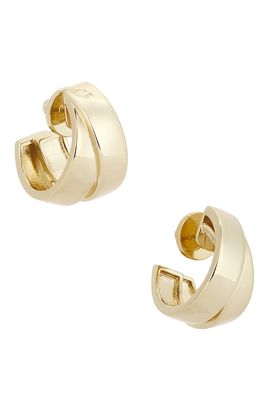 MEGA Chunky Double Hoop Earrings in Brass & 14k Gold Vermeil