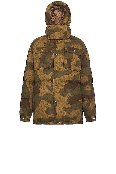 Moncler Genius Palm Angels Camouflage-print Cotton-gabardine Hooded Parka In Olive