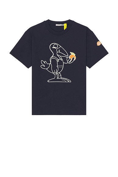 Moncler Genius X Gilga Farm By Donald Glover Short Sleeve T-shirt in Navy