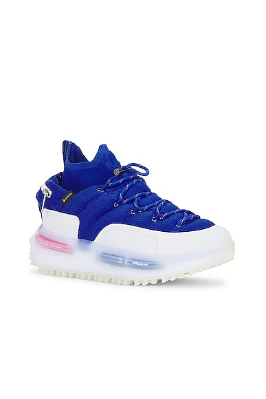 Shop Moncler Genius X Adidas Nmd Runner High Top Sneakers In Blue