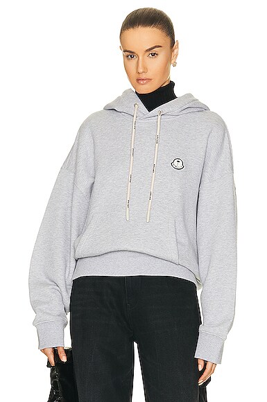 Shop Moncler Genius X Palm Angels Hoodie Sweater In Grey