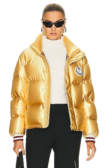 Shop Moncler Genius X Palm Angels Keon Jacket In Gold