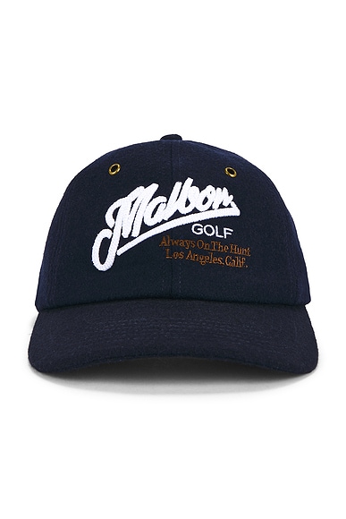 Malbon Golf Maxwell Snapback Hat in Navy