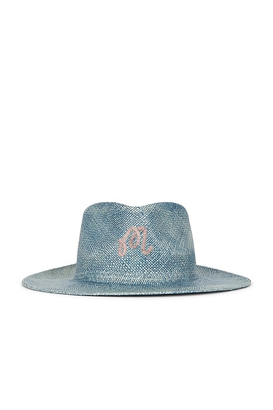 Indigo Straw Hat