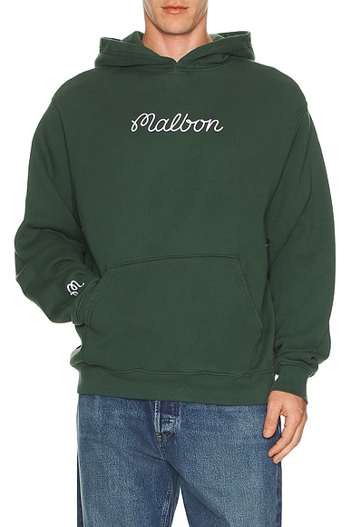 Malbon Golf Fesque Hoodie in Forest