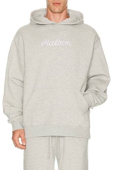 Malbon Fesque Hoodie in Heather Grey
