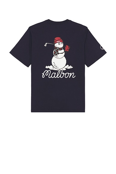 Malbon Golf x REVOLVE Snowman Buckets T-Shirt in Navy