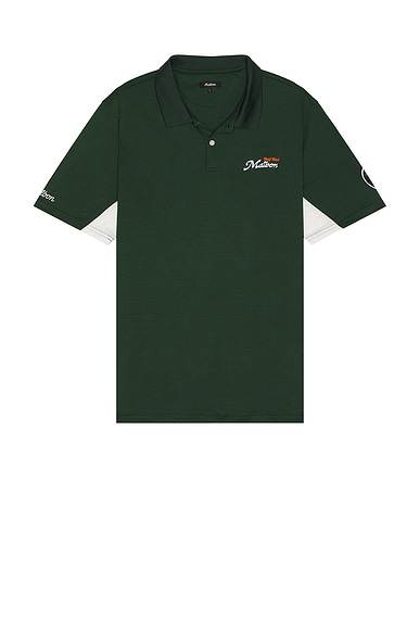 Malbon Golf x REVOLVE Par-Tee Polo in Evergreen & White