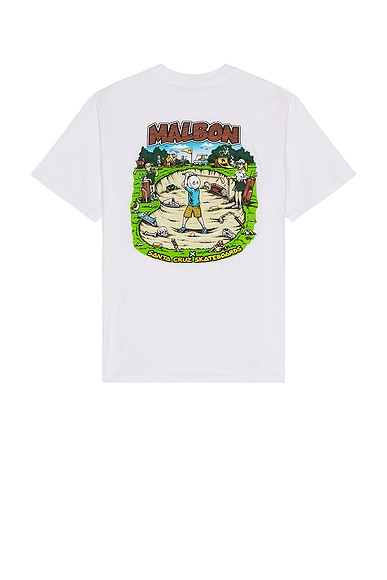 Malbon Golf x Santa Cruz Bermuda Bunker Tee in White