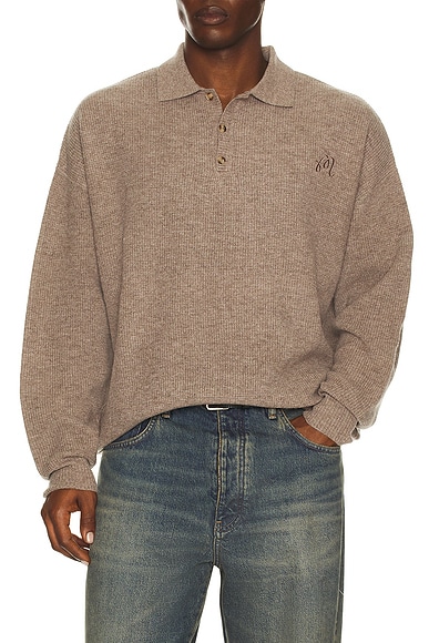 Gauge Waffle Knit Polo